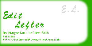 edit lefler business card